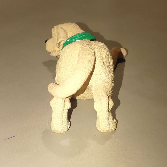 Yellow Labrador Retriever Puppy Figurine Green Bandana Bronners - Picture 5 of 9